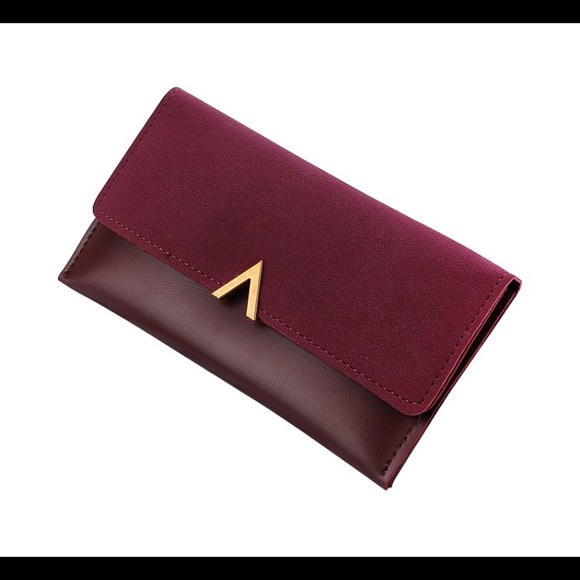 Handbags - Envelope Wallet with Zipper Coin Purse